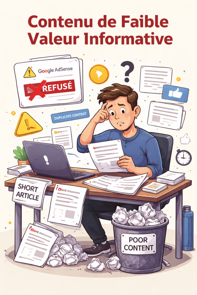 contenu faible valeur informative